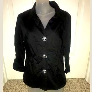 KATHERINE NEW YORK Sz M Black Top
